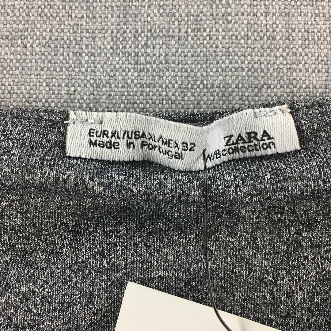 NEW Zara Womens Tank Top Size M Grey Sleeveless Knit Shirt Blouse