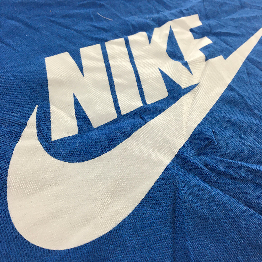 Nike Kids Boys T-Shirt Youth Size S Blue Logo Short Sleeve Tee