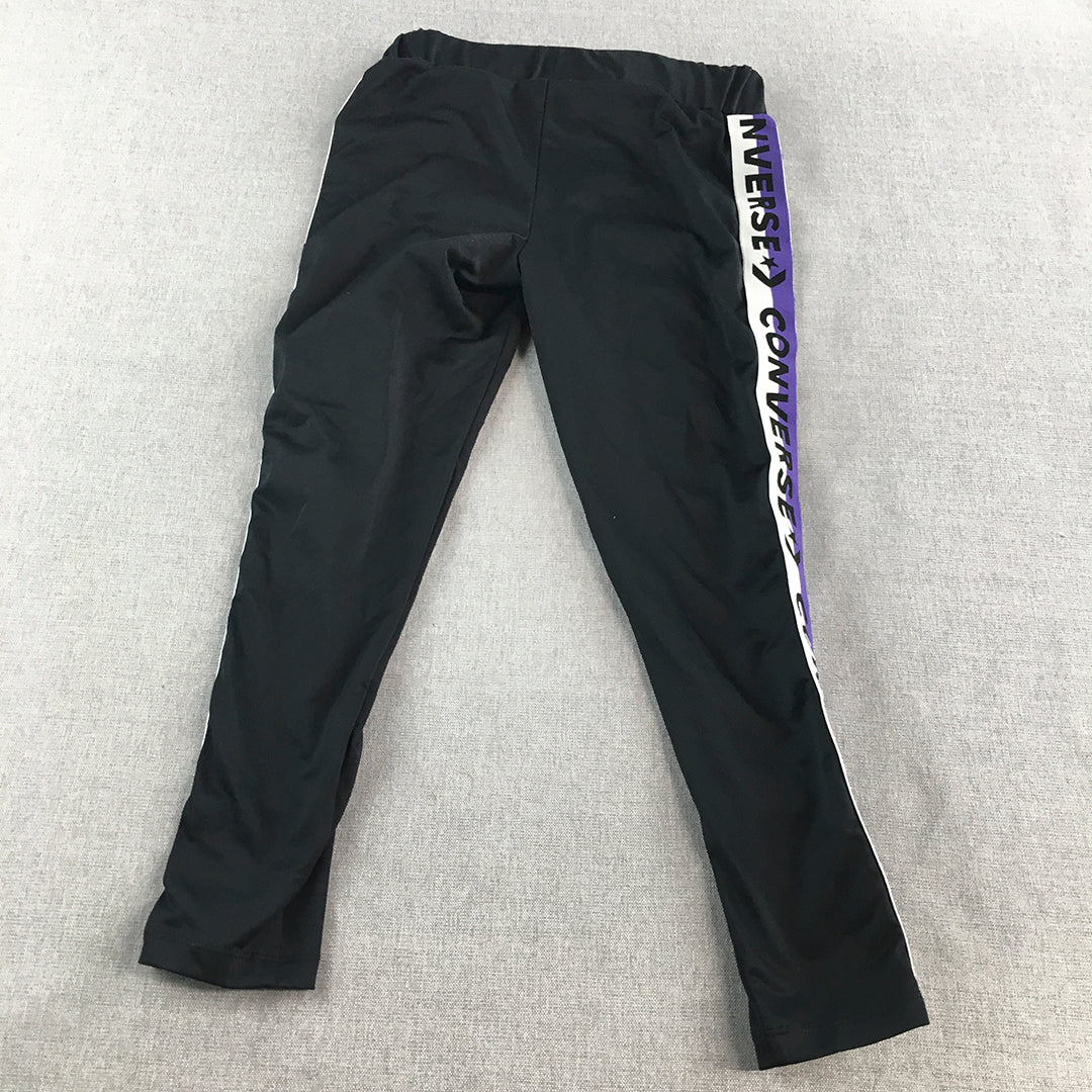 Converse Kids Girls Leggings Youth Size M (10 - 12 Years) Black Activewear Pants