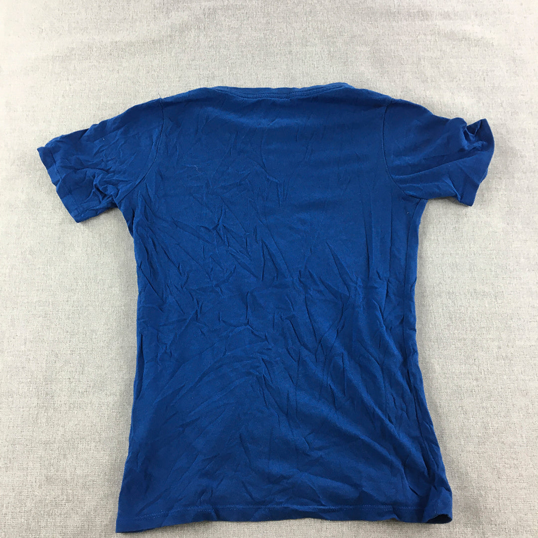 Nike Kids Boys T-Shirt Youth Size S Blue Logo Short Sleeve Tee