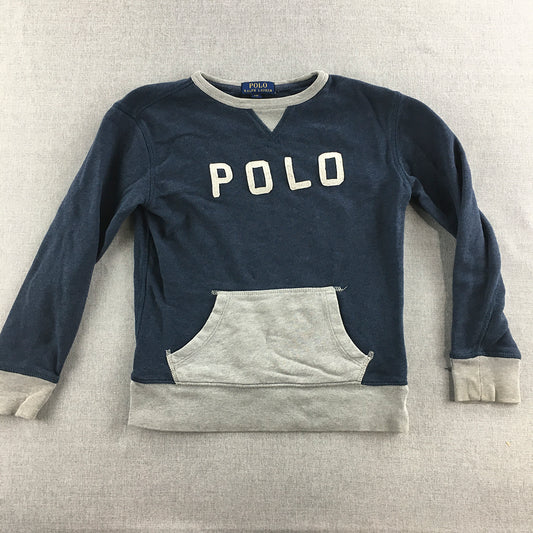 Polo Ralph Lauren Kids Boys Sweater Youth Size S (8) Blue Logo Jumper