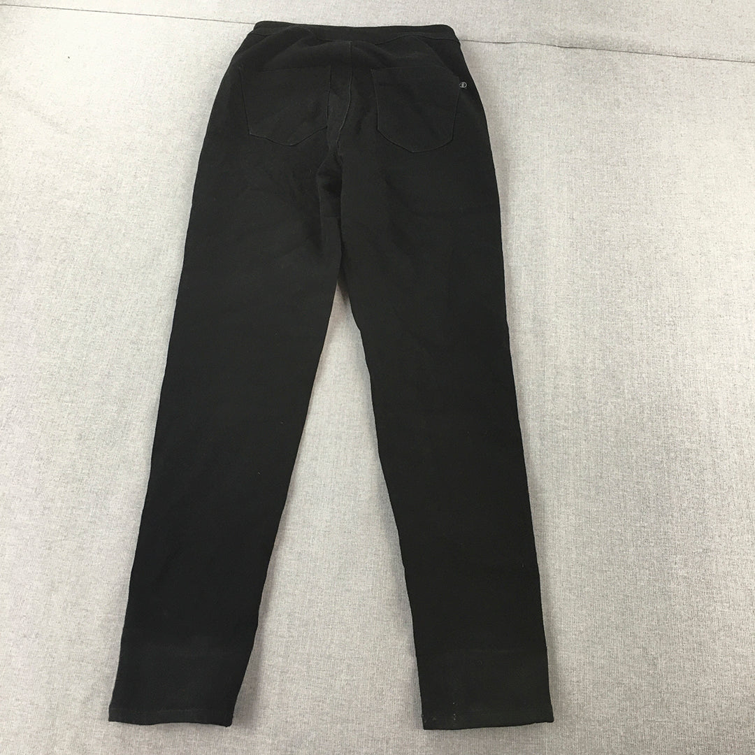 Atmos & Here Womens Skinny Jeans Size 28 Black Denim Stretch Fabric