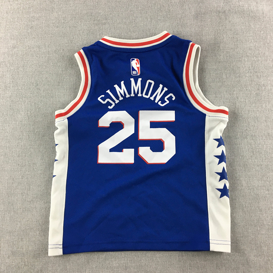 Ben Simmons Philadelphia 76ers Jersey Kids Boys Size S NBA Basketball Nike Shirt