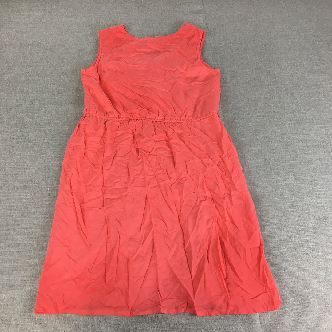 Vero Moda Womens Mini Dress Size XS Pink Sleeveless A-Line V-Neck