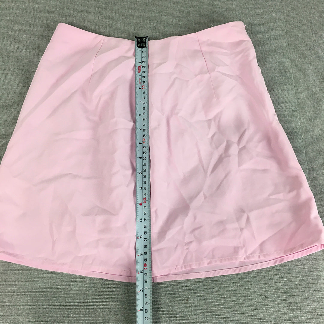 NEW Peppermayo Womens Skirt Size 10 Pink A-Line Mini