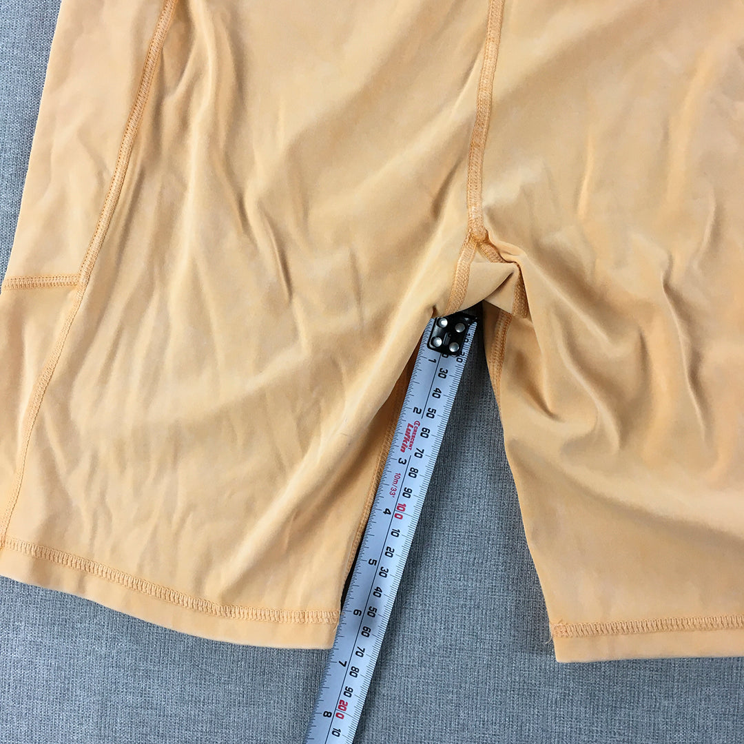 Ell & Voo Womens Activewear Shorts Size XL Peach Orange Legging Pockets