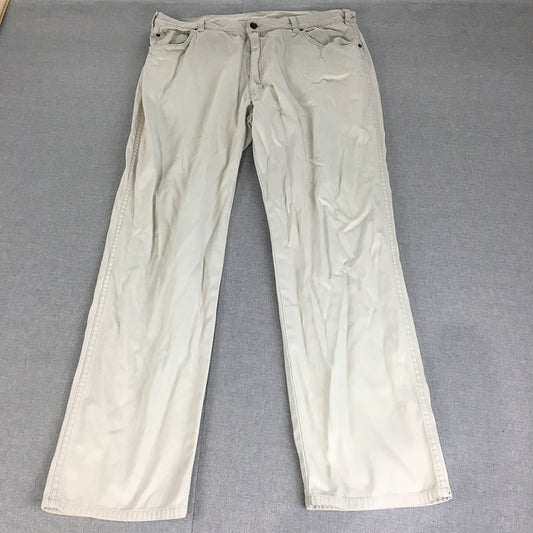 Vintage Colorado Mens Chino Pants Size 38 Off White Straight Leg Pockets