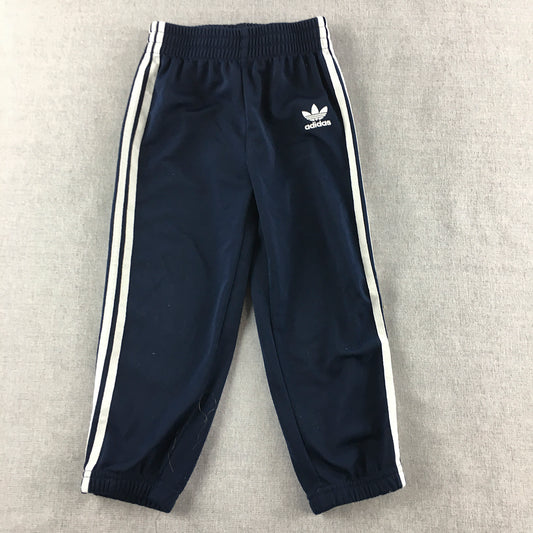 Adidas Kids Boys Tracksuit Pants Size 2 - 3 Baby Toddler Logo Pockets Jogger