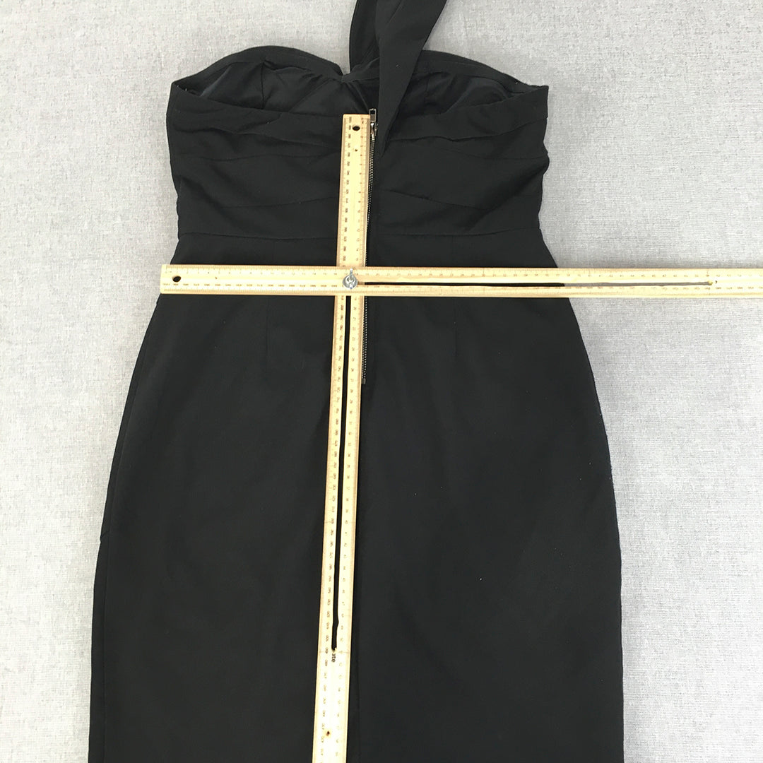 Knight Angel Womens Pencil Dress Size 12 Black Strapless Back Zip