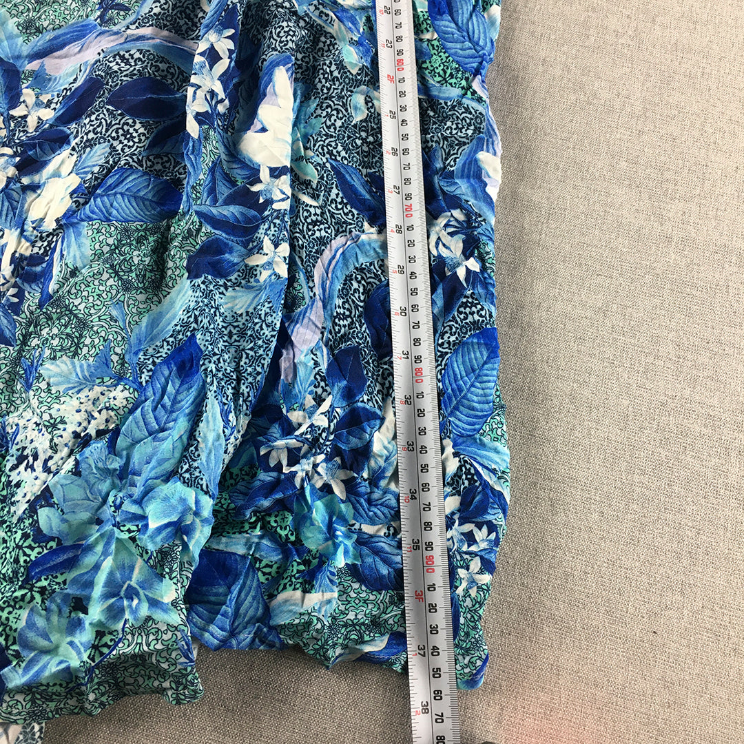 Forever New Womens Maxi Skirt Size 8 Blue Floral