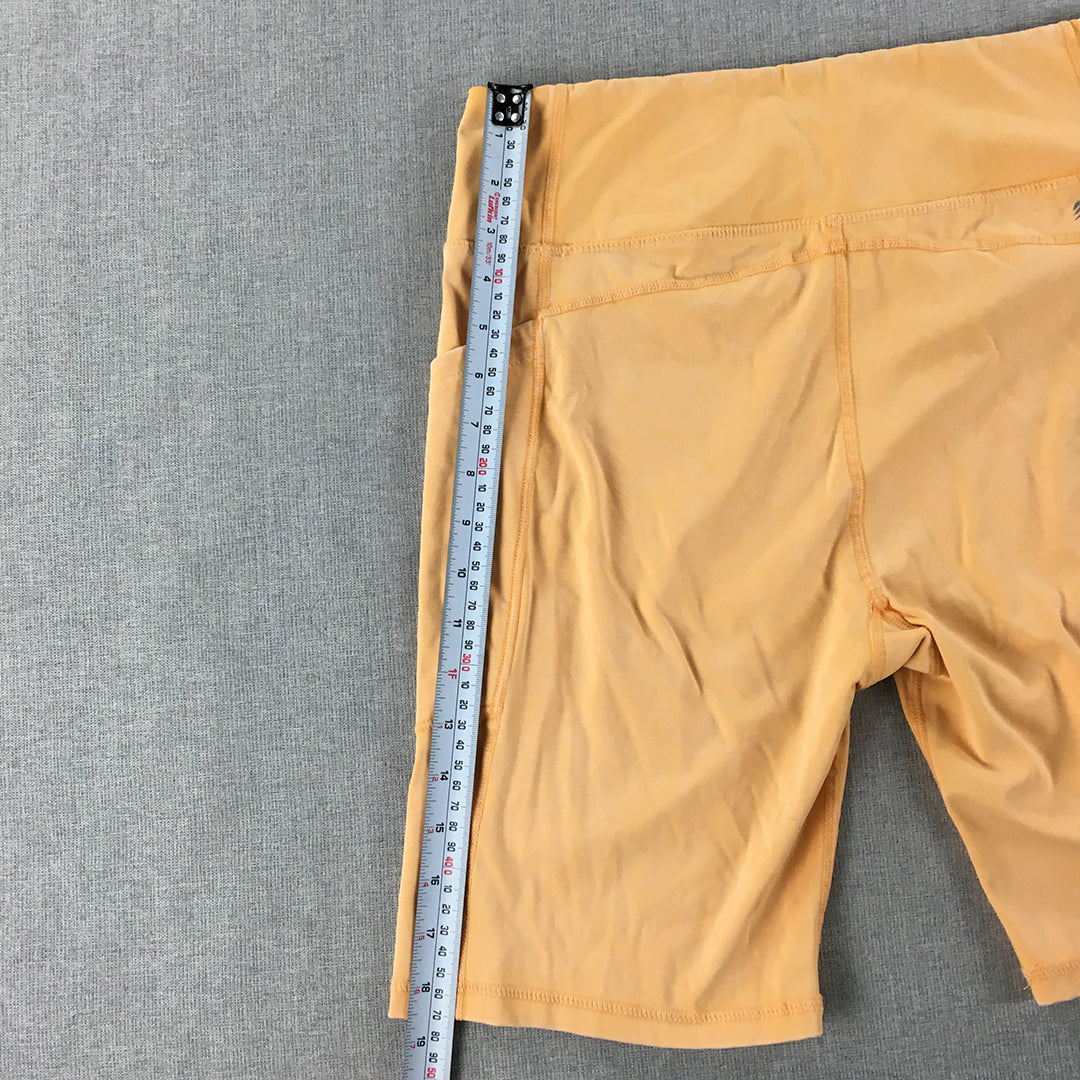 Ell & Voo Womens Activewear Shorts Size XL Peach Orange Legging Pockets