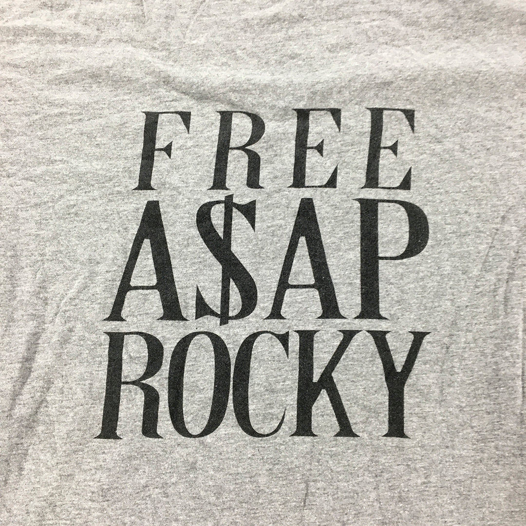 Free Asap Rocky Mens T-Shirt Size XL Grey Goat Crew Short Sleeve Rapper Tee