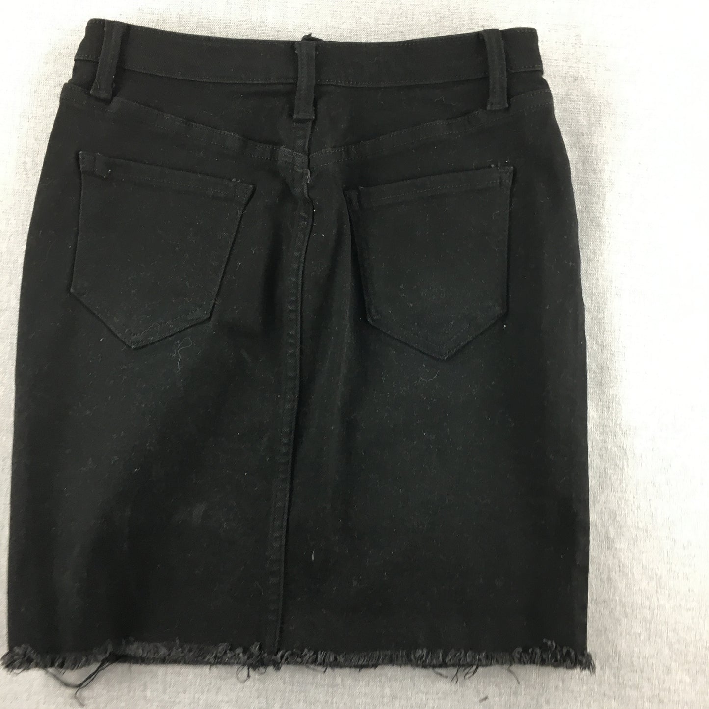 Showpo Womens Denim Mini Skirt Size 8 Black Pockets