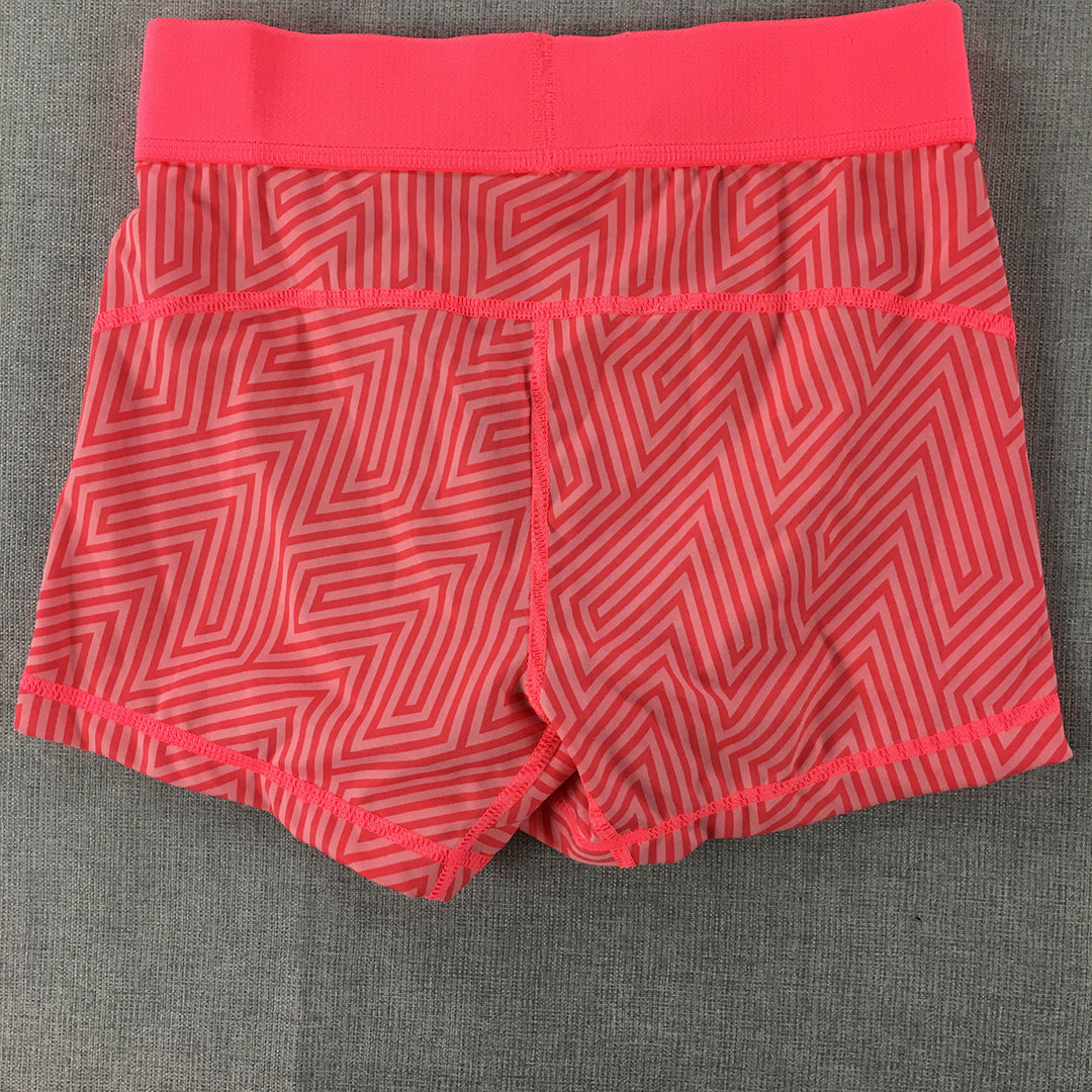 Adidas Techfit Womens Shorts Size XS Pink Logo Climalite Athletic Gym