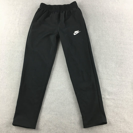 Nike Kids Girls Tracksuit Pants Youth Size S (8 - 10 Years) Black Logo Jogger