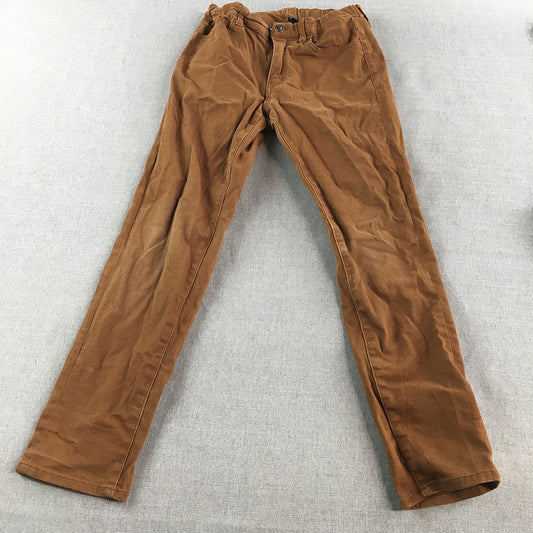 Uniqlo Kids Boys Chino Pants Size 9 - 10 Brown Pockets Trousers