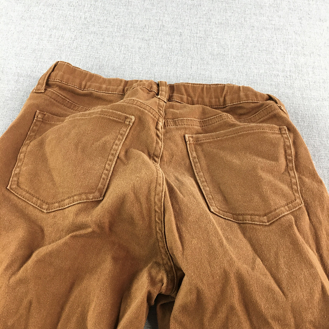 Uniqlo Kids Boys Chino Pants Size 9 - 10 Brown Pockets Trousers