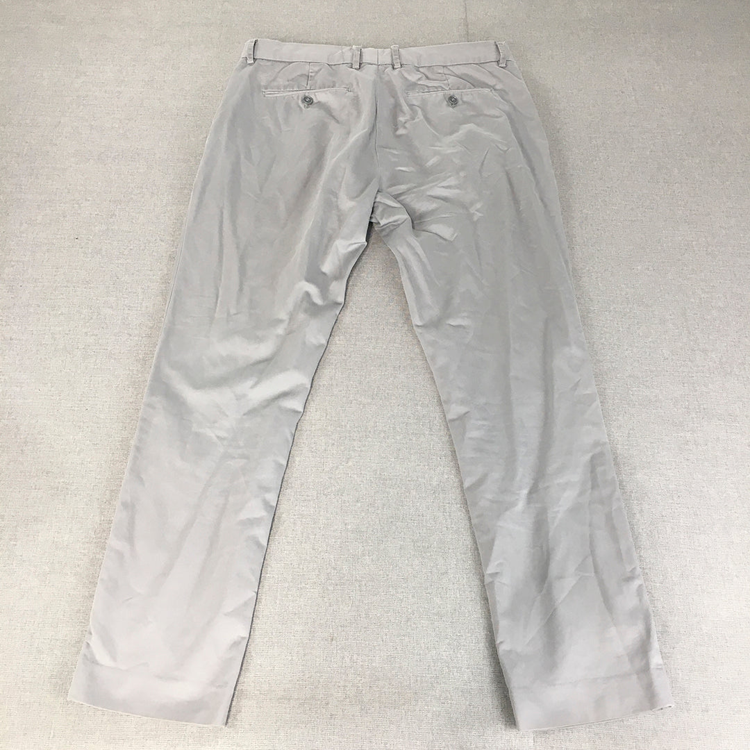 Country Road Mens Chino Pants Size 34 Grey Pockets Trousers