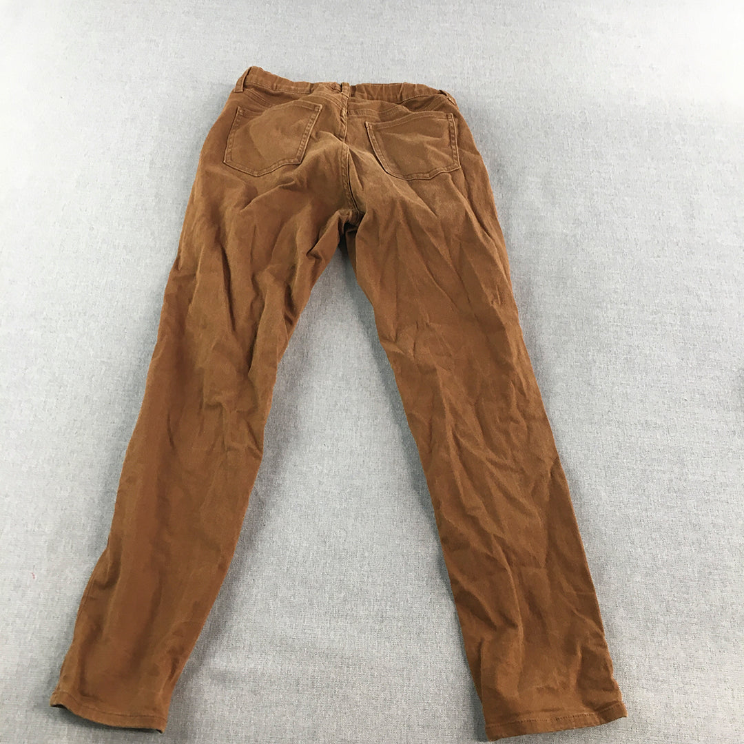 Uniqlo Kids Boys Chino Pants Size 9 - 10 Brown Pockets Trousers