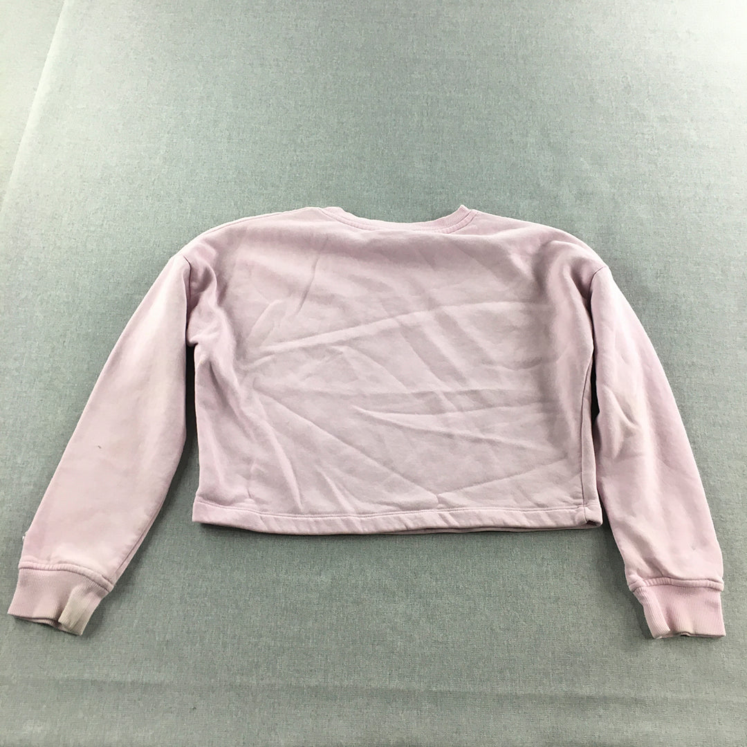 Champion Kids Girls Sweater Size 14 Pink Logo Crew Neck Jumper