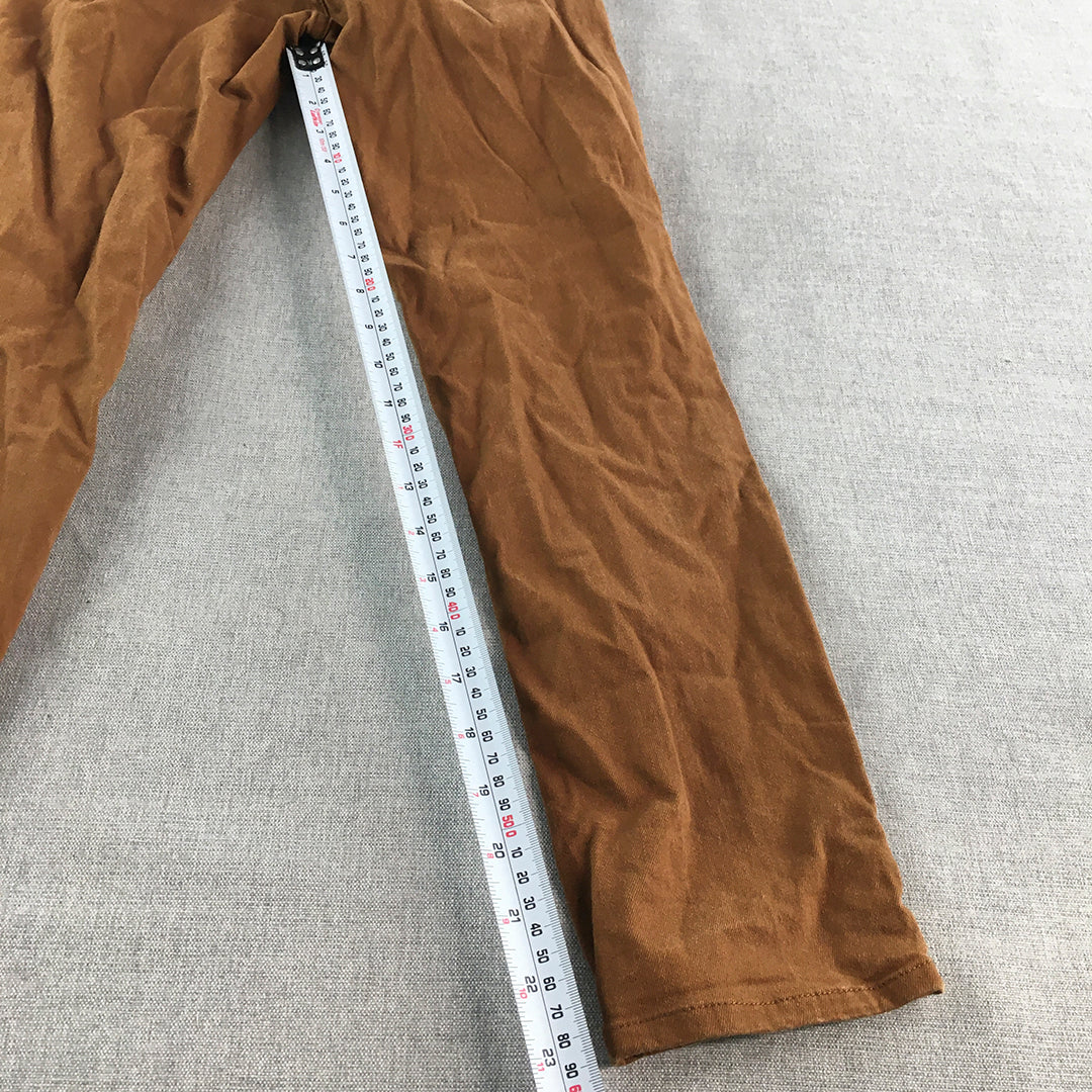 Uniqlo Kids Boys Chino Pants Size 9 - 10 Brown Pockets Trousers