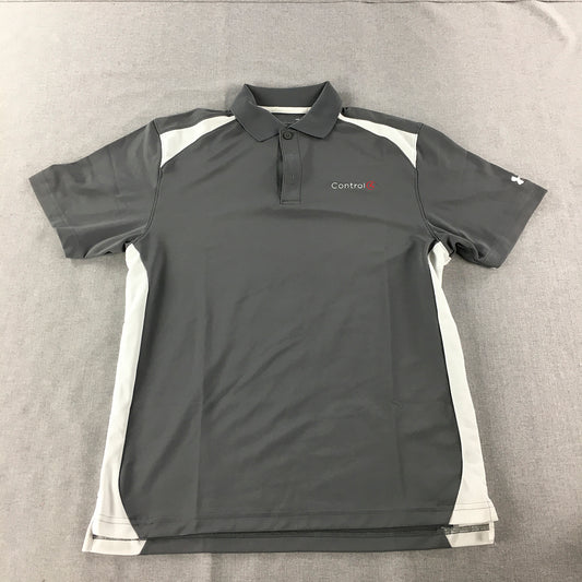 Under Armour Golf Mens Polo Shirt Size M Grey Control4 Collared Rugby