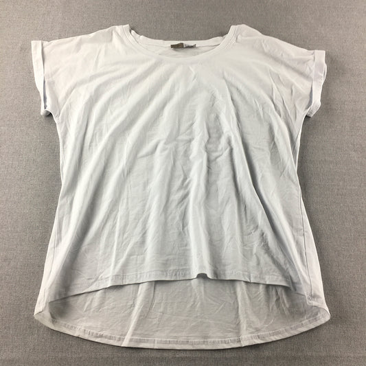 Cafe Latte Womens T-Shirt Size XL White Short Sleeve Top