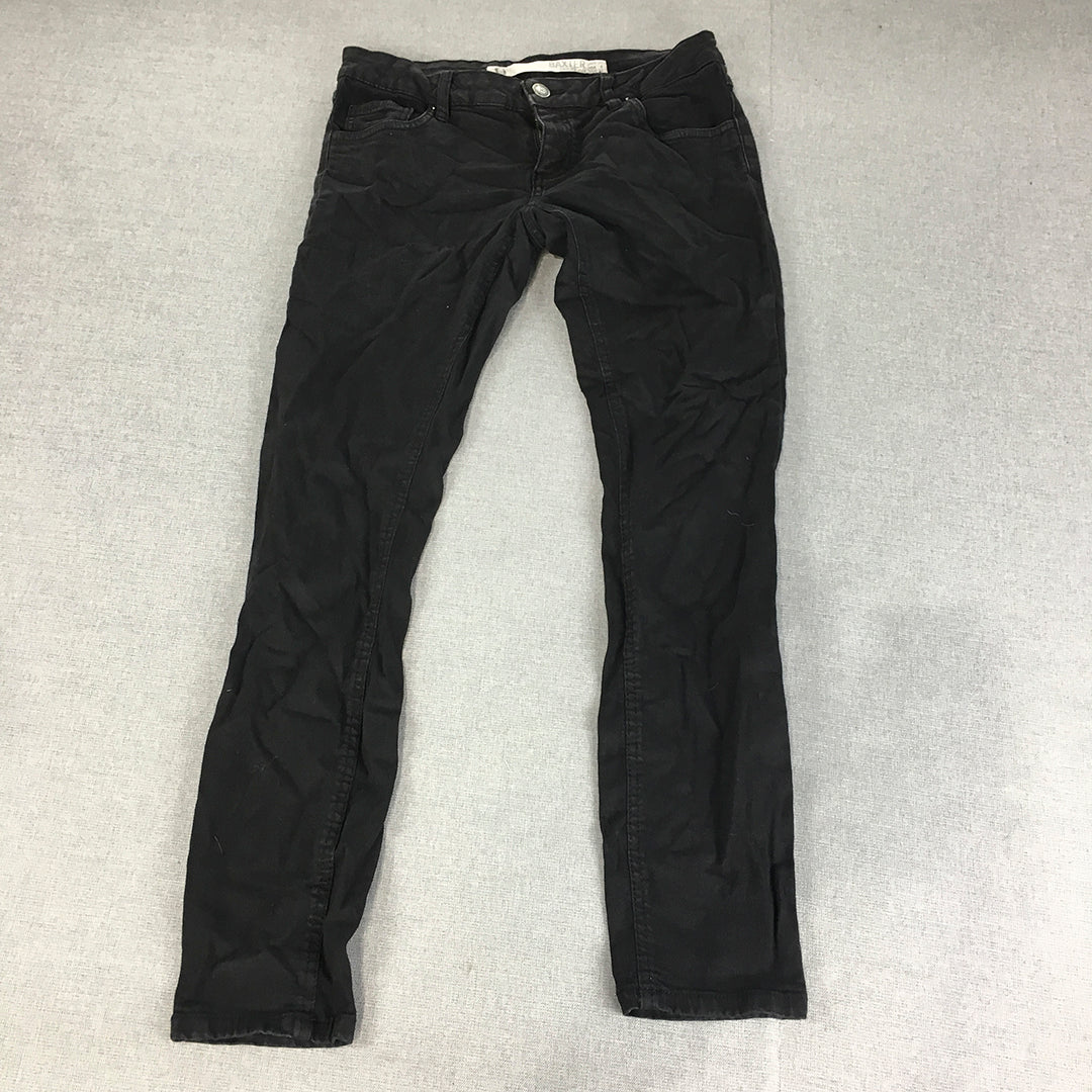 Baxter Womens Skinny Jeans Size 10 (W28 x L28) Black Spray On Denim