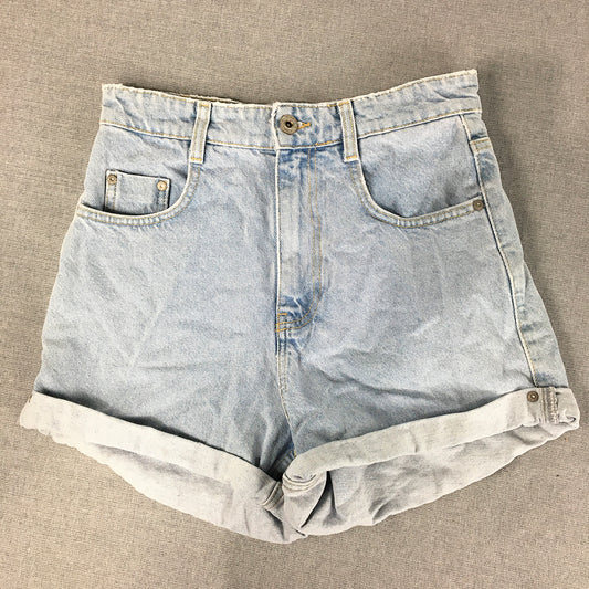 Zara Womens Denim Shorts Size 4 Light Wash Blue Bermuda Jorts