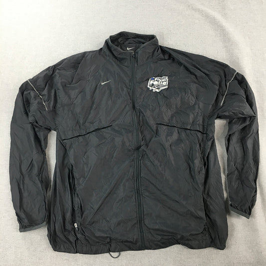 NCAA Final Four Nike Mens Jacket Size XL Black Zip-Up Logo Windbreaker Coat