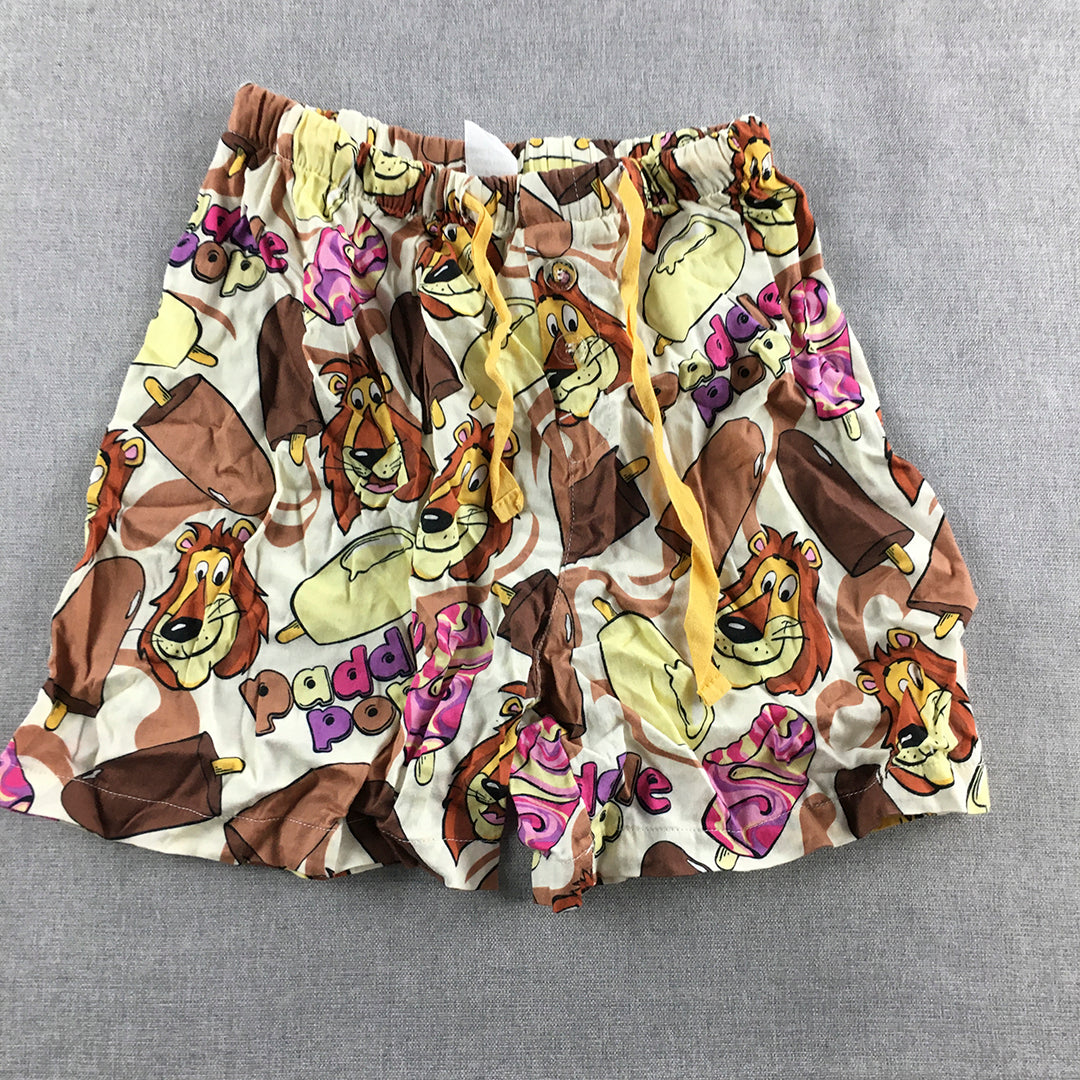 Peter Alexander Jnr x Streets Paddle Pop Kids Sleep Shorts Size 10 White Pajama