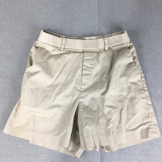 Uniqlo Womens Bermuda Shorts Size M Grey Elastic Waist Pockets