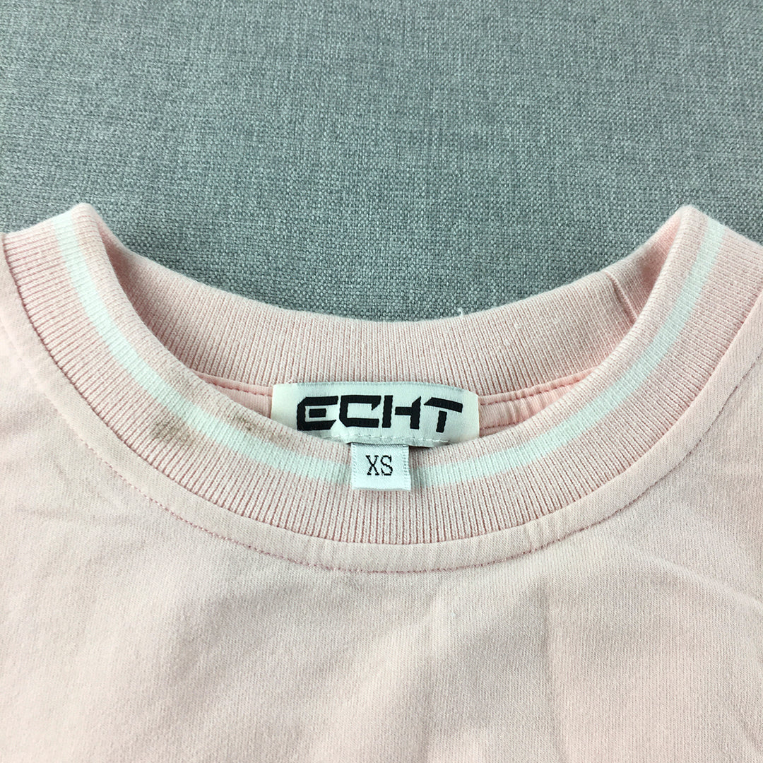 Echt Womens Tank Top Size XS Pink Logo Sleeveless Shirt