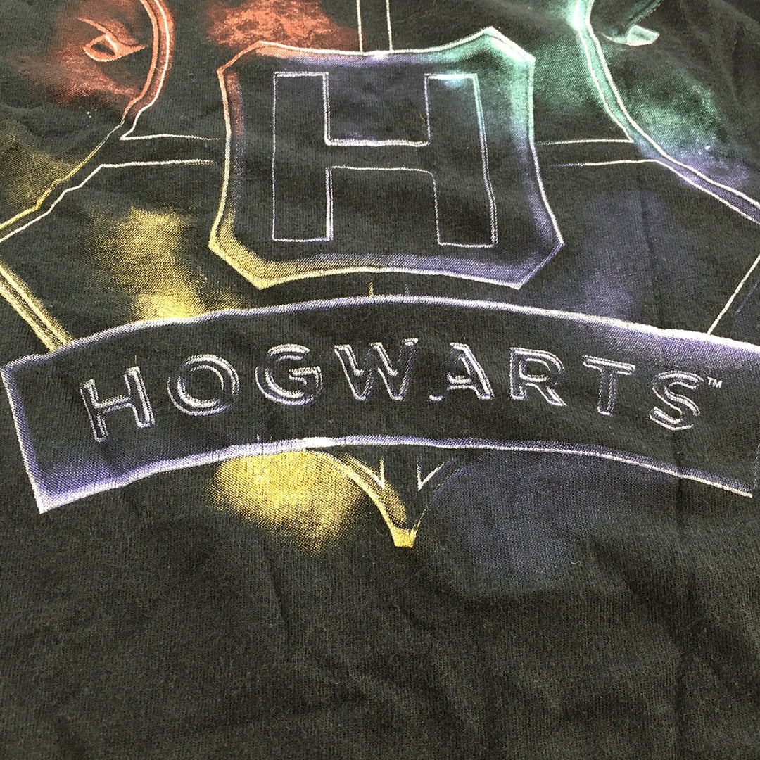 Harry Potter Kids Girls T-Shirt Size 10 Black Hogwarts Crest Top