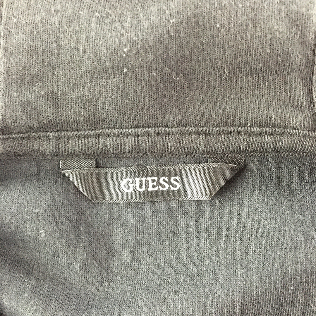 Guess Kids Boys Hoodie Jacket Size 8 Black Zip-Up Windbreaker Coat