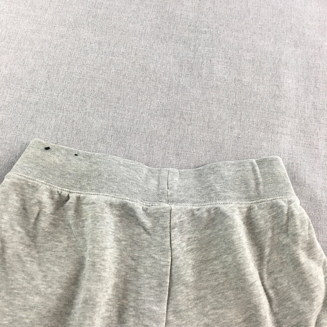 Nike Womens Shorts Size XS Grey Logo Drawstring Elastic Waist