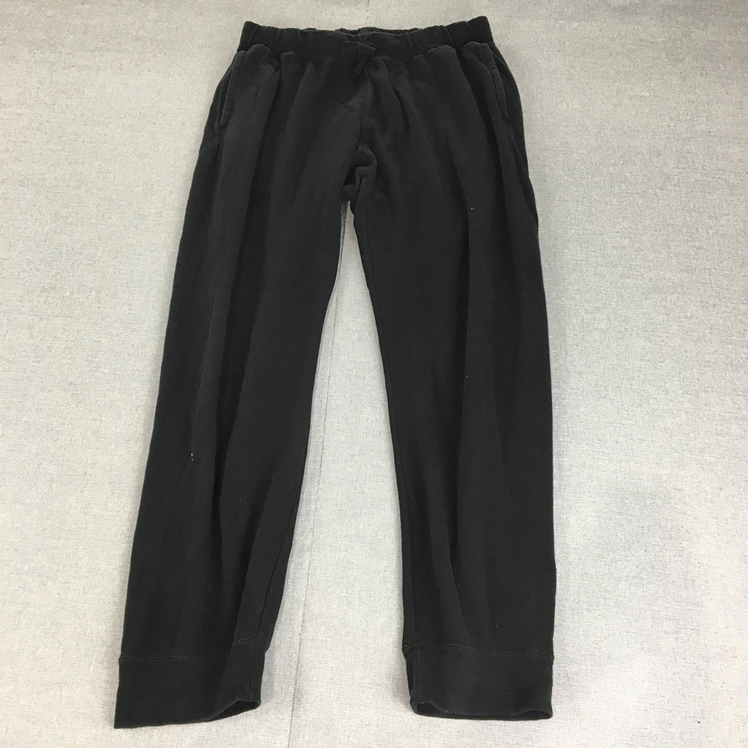 Uniqlo Mens Tracksuit Pants Size XL Black Drawstring Pockets Jogger