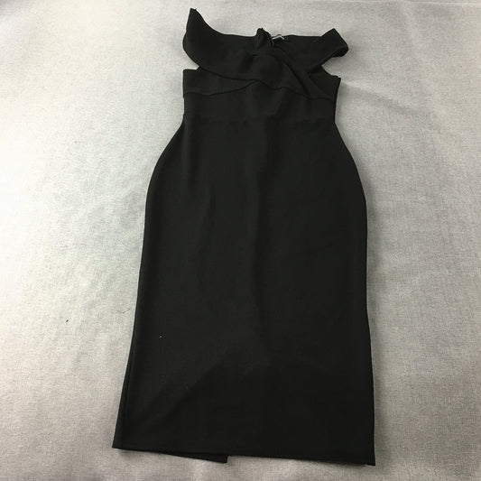 Missguided Womens Mini Dress Size S Black Pencil Stretch Sleeveless