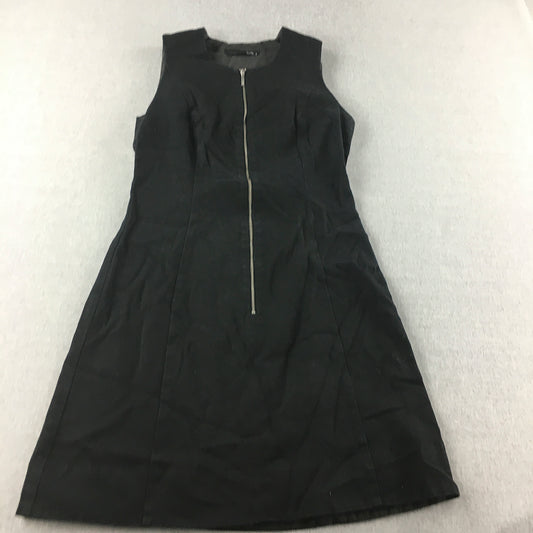 Cue In The City Womens Mini Dress Size 8 Black Sleeveless C/TC