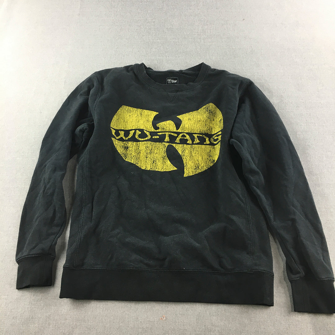 Wu-Tang Clan Mens Sweater Size M Black Logo Rap Retro Crew Neck Jumper