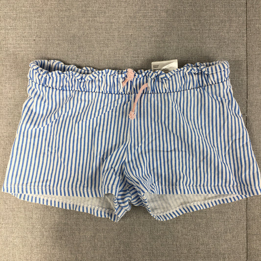 H&M Kids Girls Bermuda Shorts Size 3 - 4 Years Toddler Blue Striped Drawstring