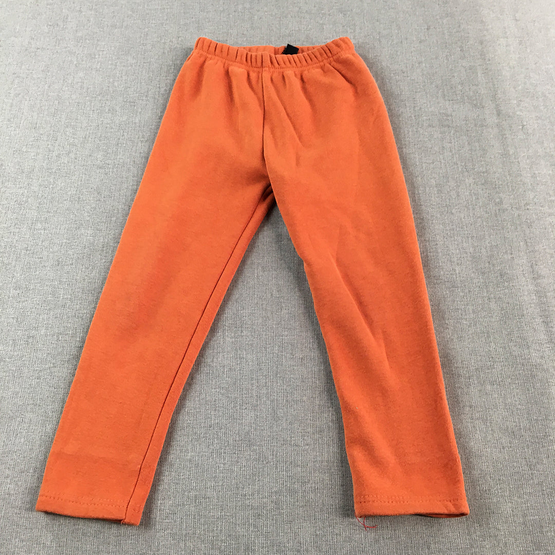 Zara Kids Girls Tracksuit Pants Size 5 - 6 Years Orange Elastic