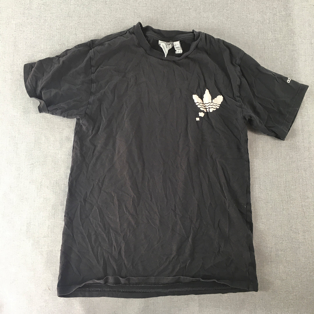 Adidas Mens T-Shirt Size S Black All Day I Dream About Sneakers Trefoil Logo