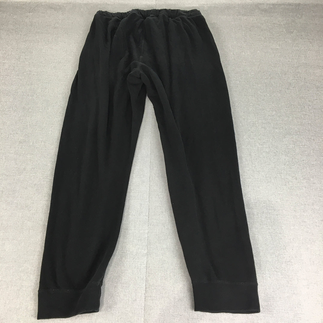 Uniqlo Mens Tracksuit Pants Size XL Black Drawstring Pockets Jogger