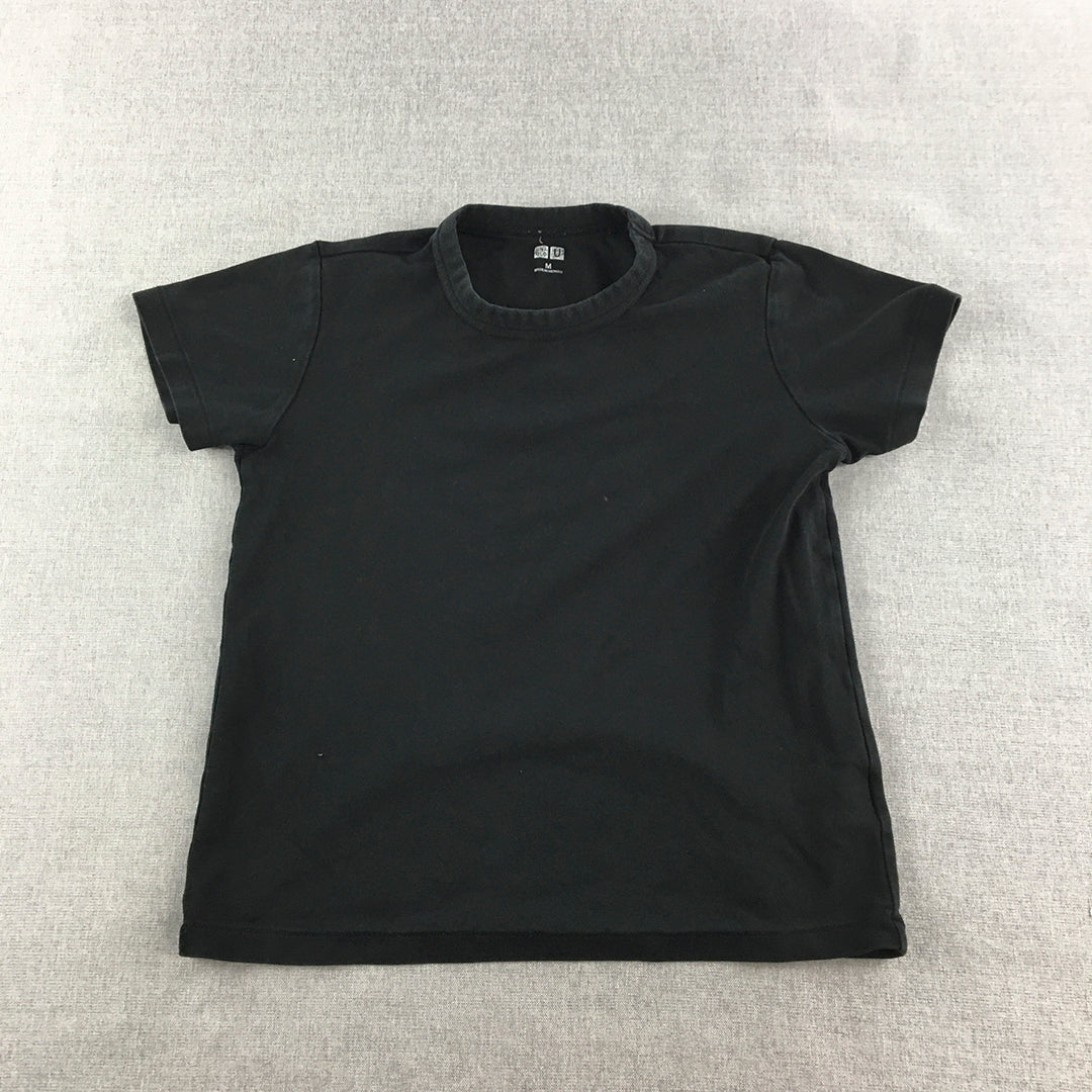 Uniqlo U Womens T-Shirt Size M Black Short Sleeve Crew Neck Top