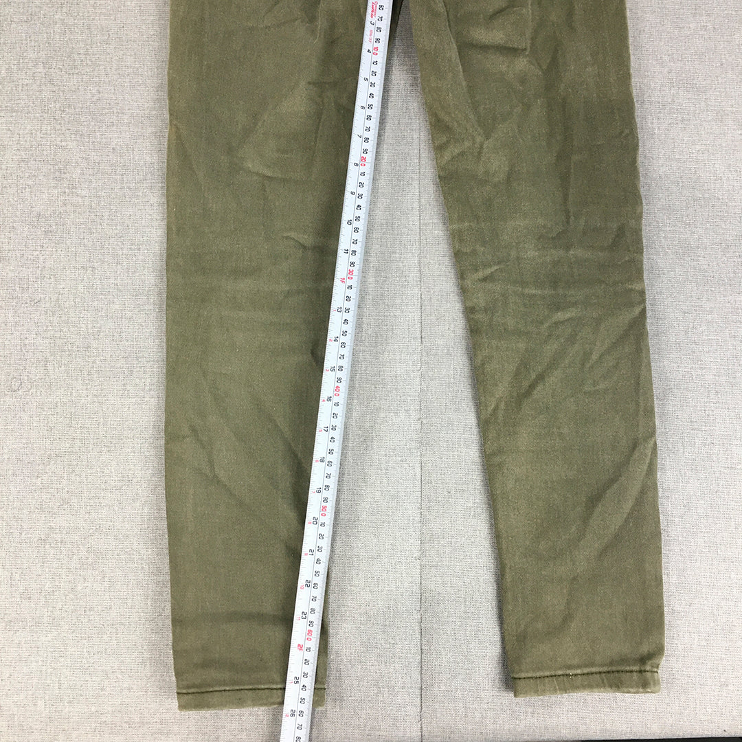 All Seasons Womens Skinny Jeans Size 27 (W27 x L26) Green Denim