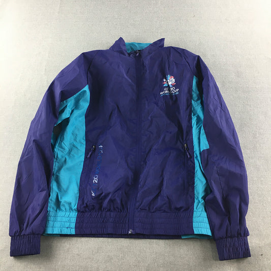 ICC T20 World Cup Australia 2020 Jacket Adult Size M Purple Cricket Windbreaker