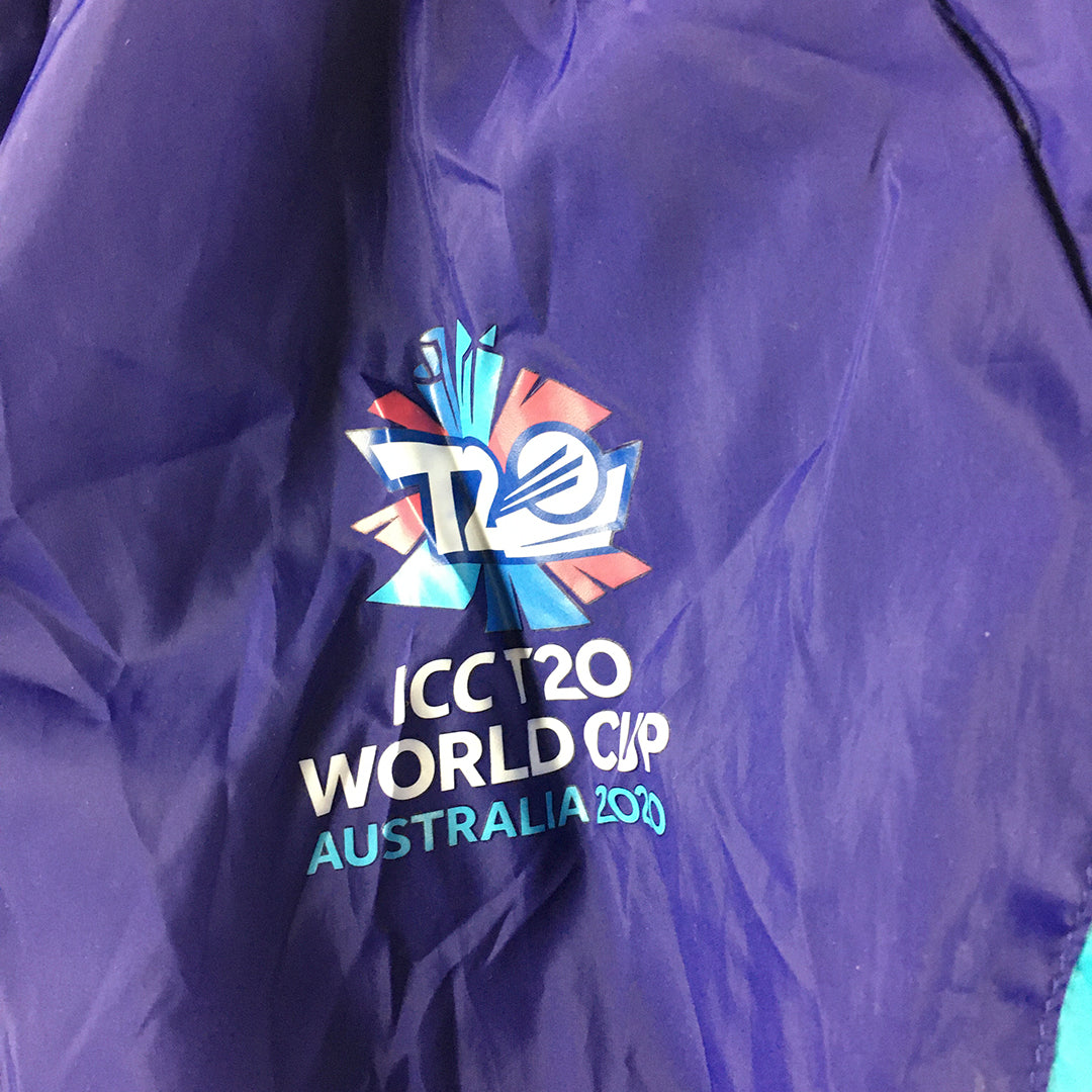 ICC T20 World Cup Australia 2020 Jacket Adult Size M Purple Cricket Windbreaker