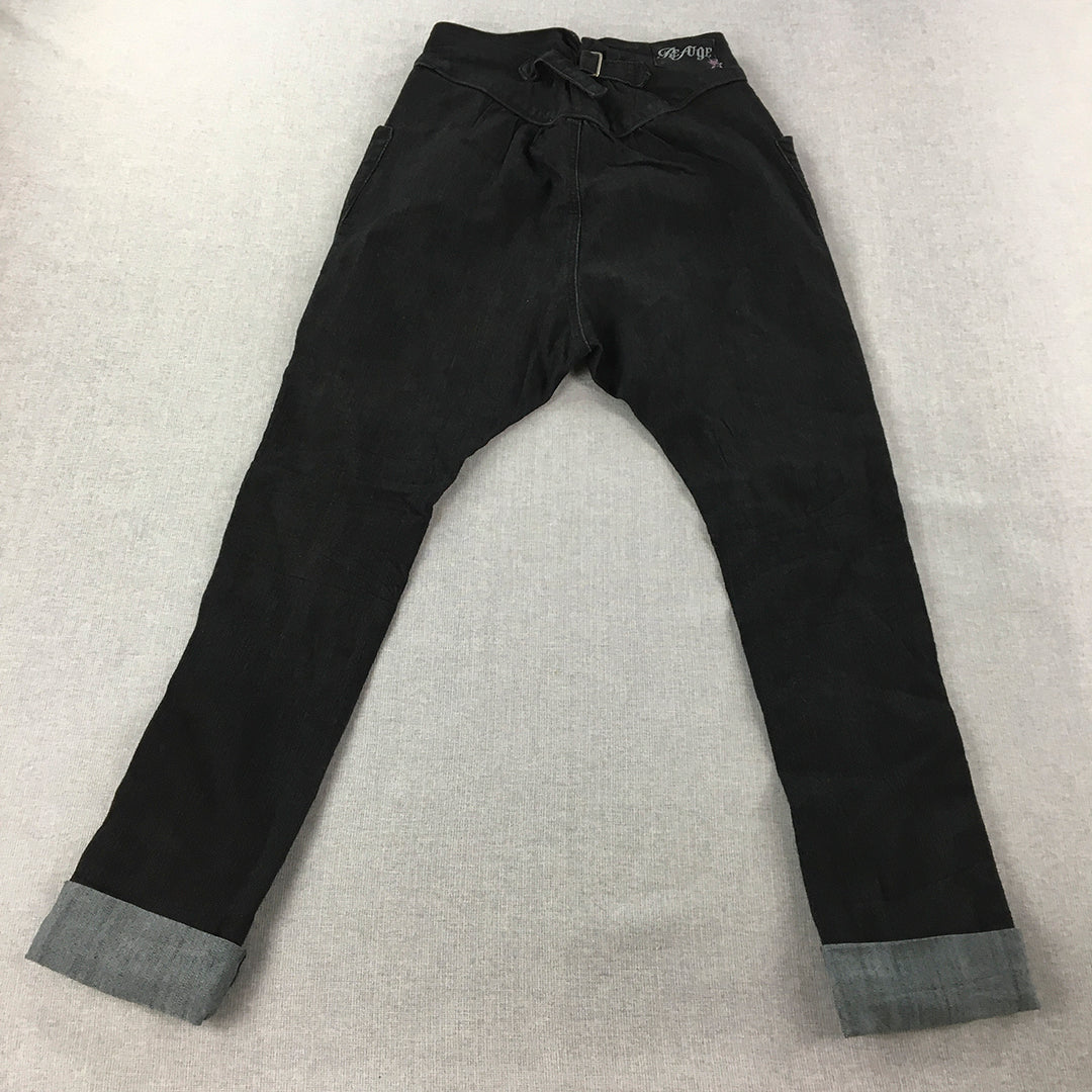 Refuge Womens Skinny Jeans Size 10 Black Dark Wash Denim Pockets