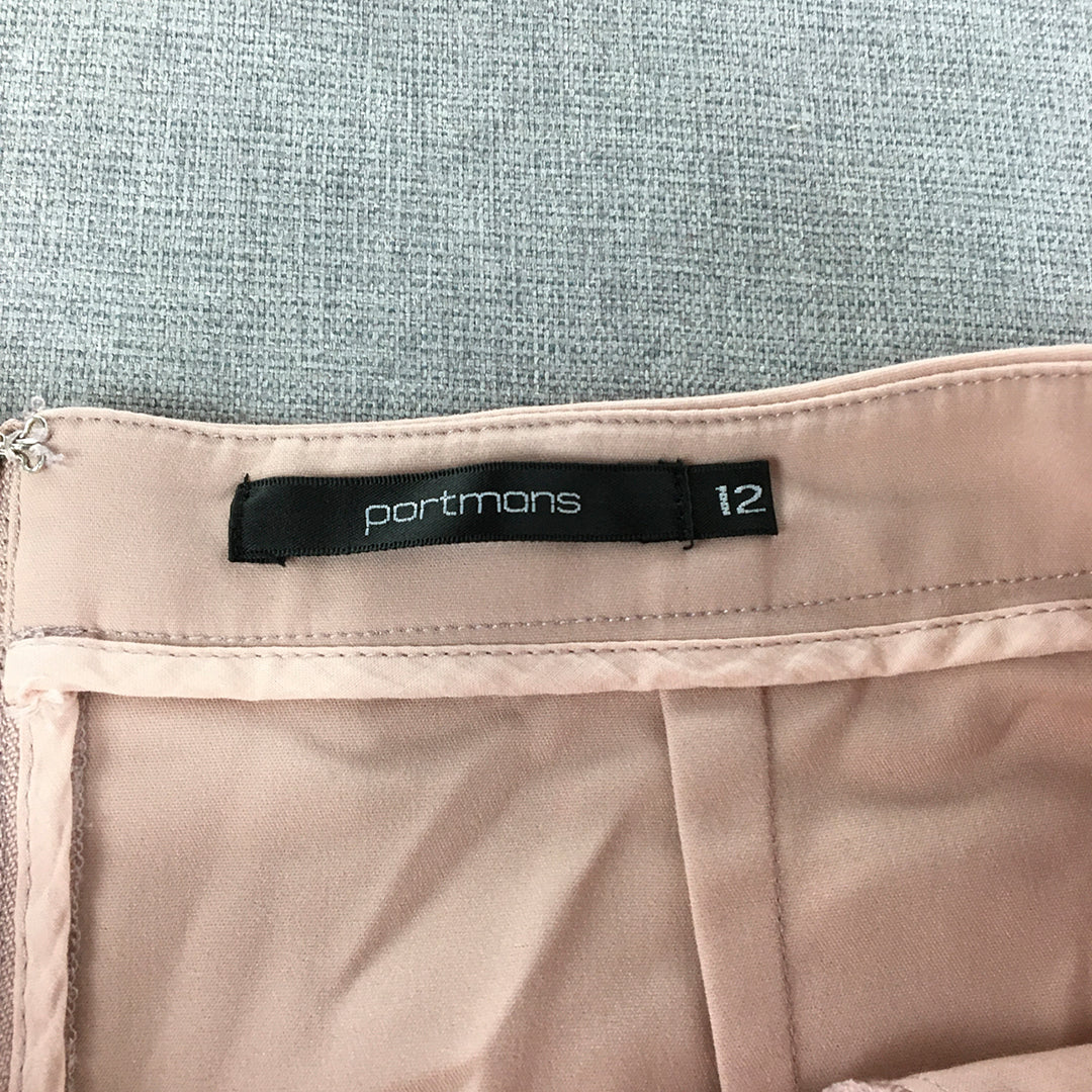 Portmans Womens Mini Skirt Size 12 Pink Layered